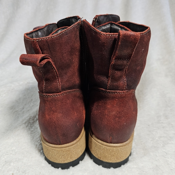 Taos Main Street Boot Leather Side Zip Combat Rugged Womens US 10 - Picture 4 of 15